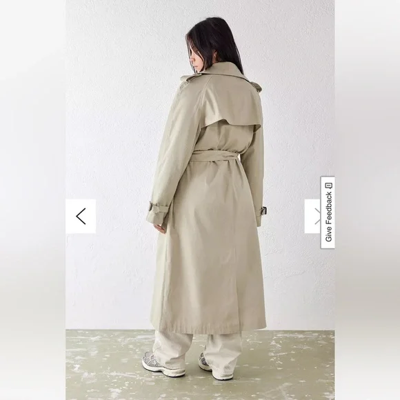 NEW NWT Urban Outfitters Light Before Dark Double Breasted Trench Coat XS - Picture 4 of 6